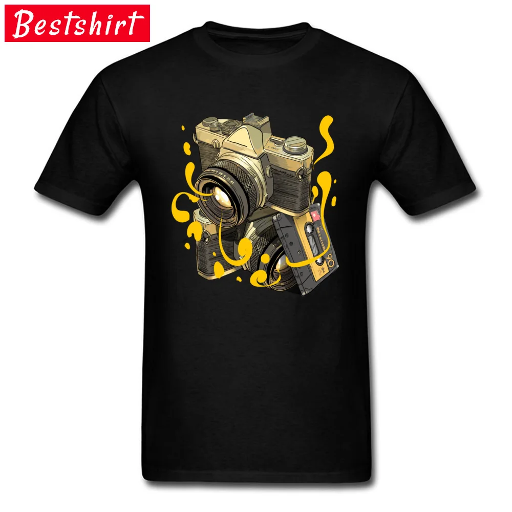 35mm T Shirt Brand New O-Neck Design Short Sleeve Pure Cotton Men's T-shirts Funny Tee-Shirts Wholesale 35mm black