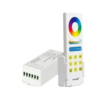 

Mi Light 2.4G wireless RGB+CCT Smart LED Control System FUT045A Remote With controller For Dim/CCT/RGB/RGBW 5050 3528 LED Strip