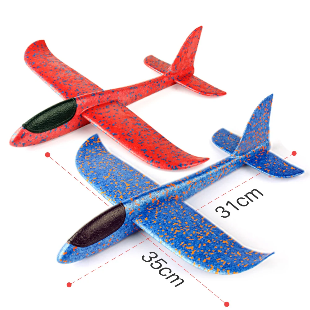 Рождественский подарок самолет пенные Игрушки Летающий мини пены бросали планер инерции DIY Самолеты игрушки ручной запуск игрушечные