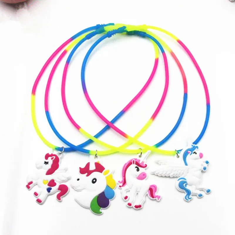

Unicorn Party Decoration Unicornio Rubber Necklace Birthday Party Decorations Kids Gifts Baby Shower Boy Girl Event Party Favors