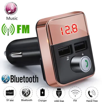 

Car Accessories Bluetooth Car FM Transmitter Wireless Radio Adapter USB Charger Mp3 Player Dual USB Car Charger With LED Display