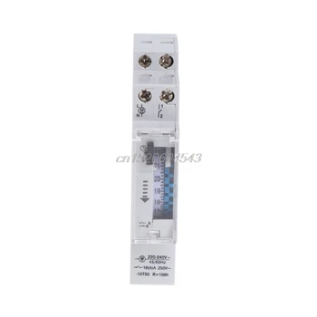 

NEW Mechanical 24 Hours Programmable Din Rail Timer Switch Relay 110-240V 16A R05 Whosale&DropShip