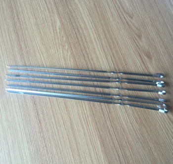 

2016 Wooden flat non-magnetic stainless steel barbecue needles 10 pcs/pack
