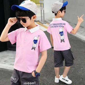 

2020 New Cartoon Baby Boy Clothes Set Polo T-shirt + Short Pant 2 Pcs Set Kids Boy Summer Clothes Children Clothing Sets 4-14 Y