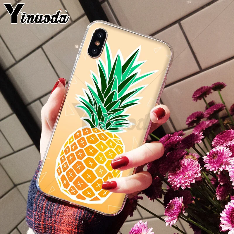 Yinuoda Летний чехол с изображением фруктов ананаса арбуза DIY для телефона рисунком