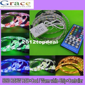 

5050 RGBW RGB+Cool / Warm white 5M 300 led LED Strip Light +40ky Controller