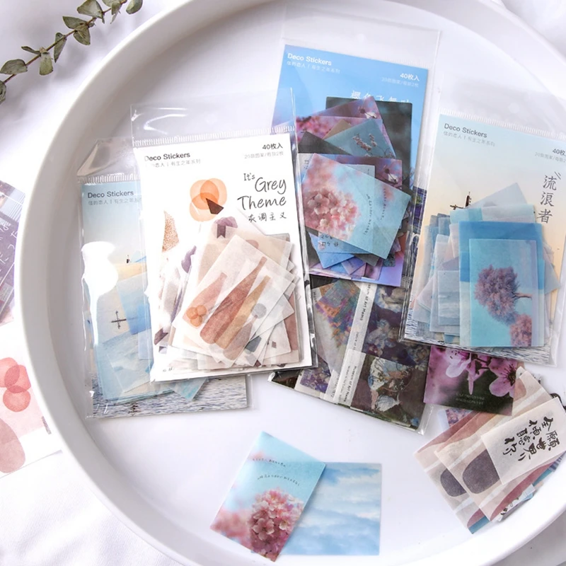 

Vintage Time Diary Journal Paper Stickers Travel Decorative Deco Photograph Sticker Flakes Scrapbooking School Supply Writable