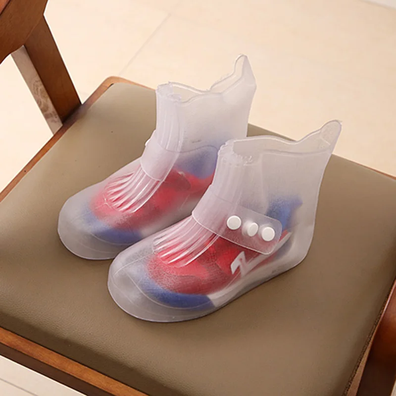 

Children Boys Girls Rain Shoes Kids Transparent Waterproof Rainboots Students Teenager Rain Boots Non-slip Size Plus Size