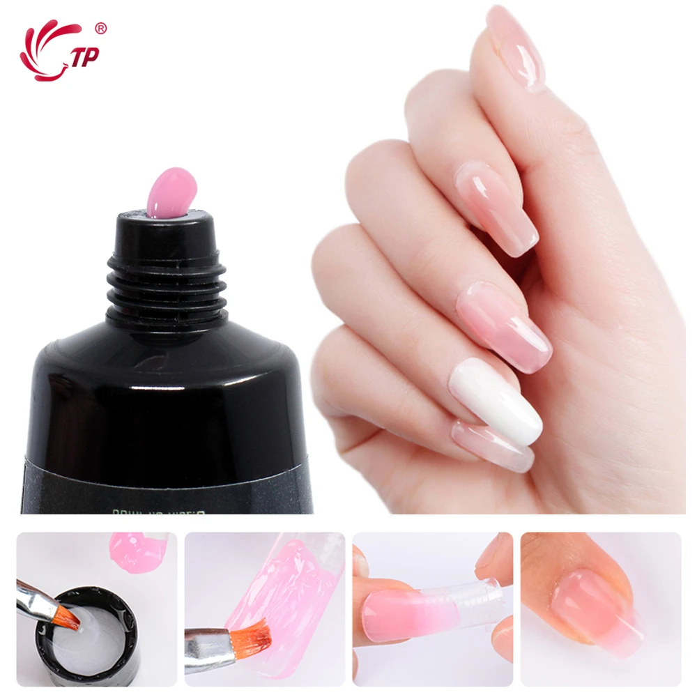 TP 30ml Polygel Clear Pink White Nail Art Jelly Soak off Poly Gel Crystal Acrylic French Tip Quick Building Extension Builder