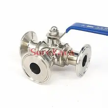 1-1/", маленького размера, круглой формы с диаметром 32 мм 304 Нержавеющая сталь санитарно 3 способ L порт шаровые краны трехзажимных втулок Тип для Homebrew дневник продукт