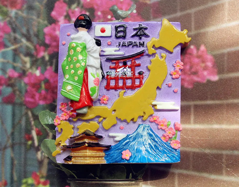 Japan Tourist Travel Souvenir 3D Resin Decorative Refrigerator