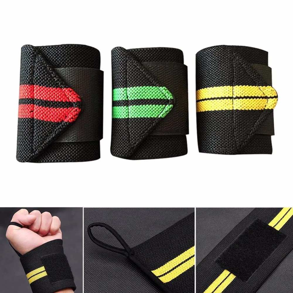 

Lifting Training Fitness Wrist Wraps Bandage Elastic Band Wristband Hand Sport Tool Sport Gloves Breathable 1/2 wraps