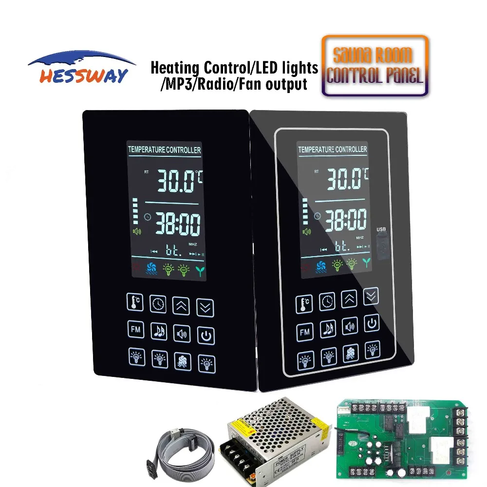 Цветной многофункциональный Capactive Touch 30A релейный термостат для сауны