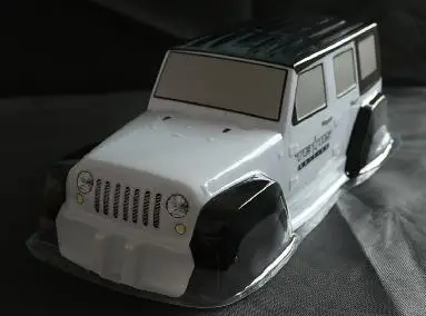 2 шт. 1/10 RC 313 мм Колесная база Jeep Wrangler Rubicon ПВХ корпус для Рок Гусеничный осевой SCX10 D90 TAMIYA CC01 hsp Monster truck - Цвет: Белый