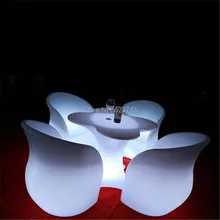 Modern Color changing rechargeable PE plastic illuminated led bar chair remote control armrest glowing backrest classic plastic pe outdoor waterproof led floor lamp remote control rechargeable led glowing flower pot floor boughpot