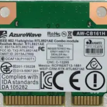 AzureWave RTL8821AE AW-CB161H AW-CB161N 433 Мбит/с 802.11AC Половина мини PCIe WLAN wifi Bluetooth 4,0 карта