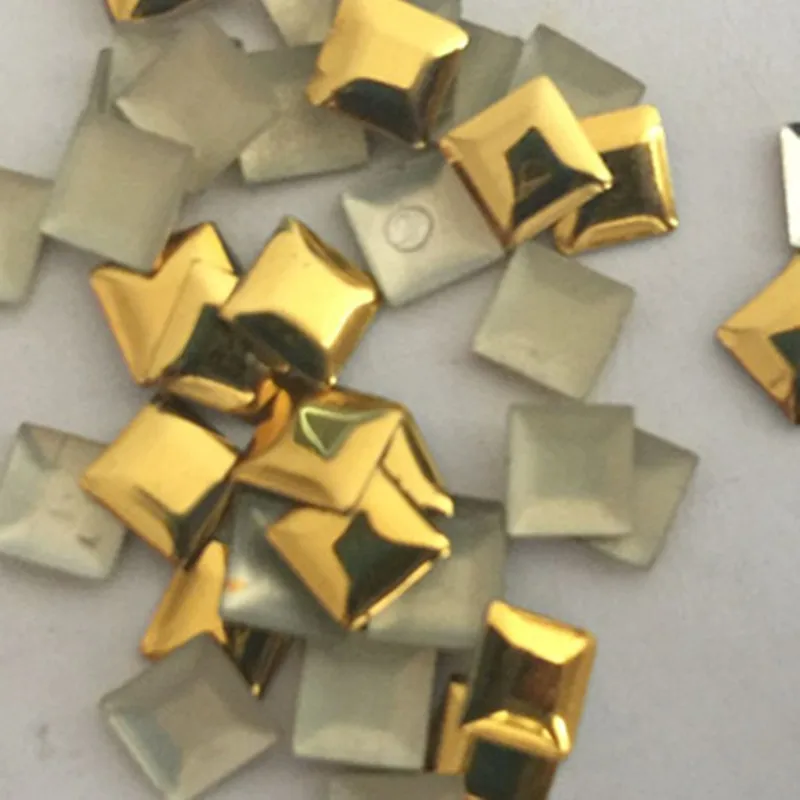 100 remaches decorativos tachuelas 5x5mm color oro cuadrado