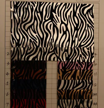 

Flocking small zebra leather high quality zebra grian synthetic leather artificial leather fabric material wholesale