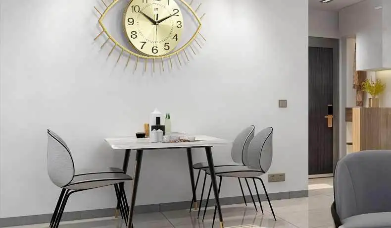 Простые креативные металлические настенные часы в скандинавском стиле, современный дом, гостиная, немые часы, модные художественные украшения, кварцевые часы, Лидер продаж