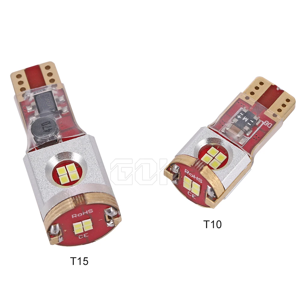 50 шт. T15 W16W светодиодный задний светильник 920 921 912 Canbus 12 SMD CSP CHIP высокий резервный