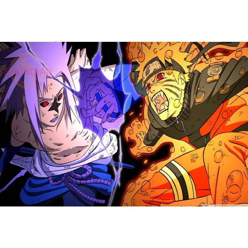 Naruto Poster Print Silk Fabric Print Poster Print Cloth Fabric Wall