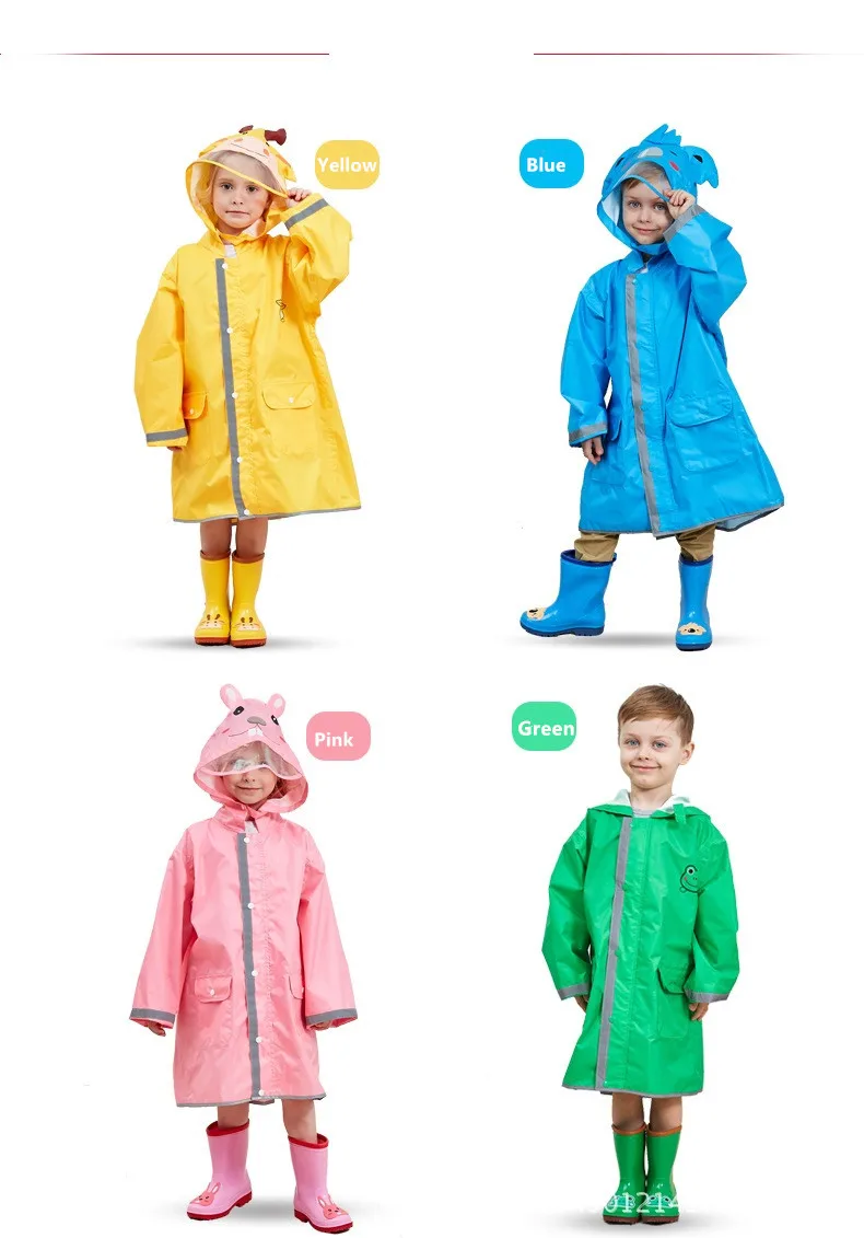 6.90-145CM waterproof raincoat for children kids baby rain coat poncho boys girls primary school students rain poncho jacket
