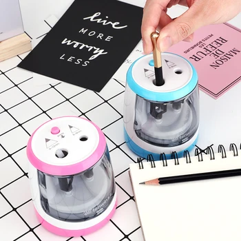 

Tenwin Two Size Electric Pencil Sharpener Mechanical Electronic Pencil Sharpeners For Kids Painting Stationery School Supplies