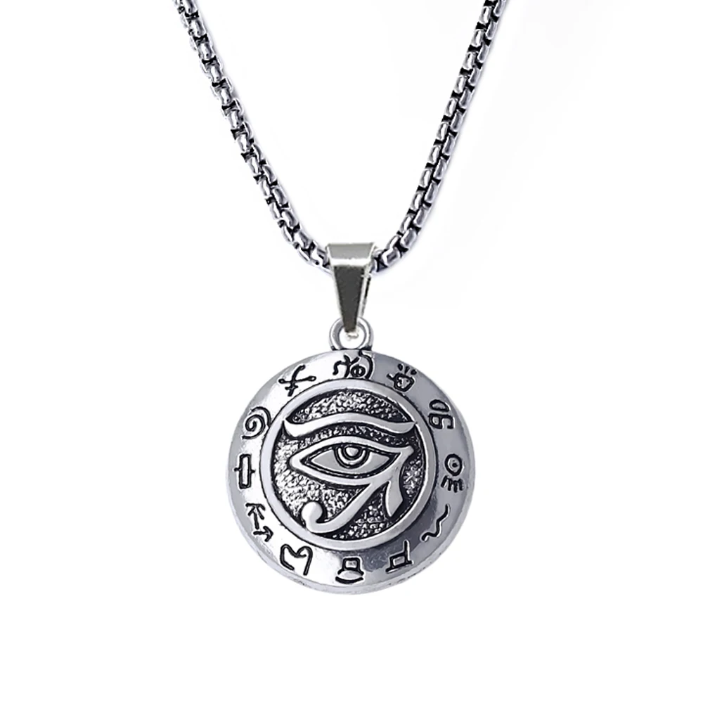 Classic religious lucky jewelry angel devil eye metal pendants circular
