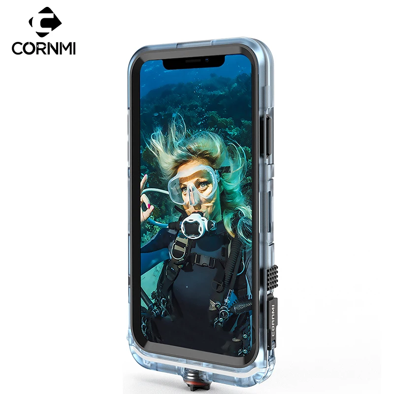 

Waterproof Phone Case For iPhone X Full Coverage Protective Cover Stand Holder PC TPE Silicone get free gift