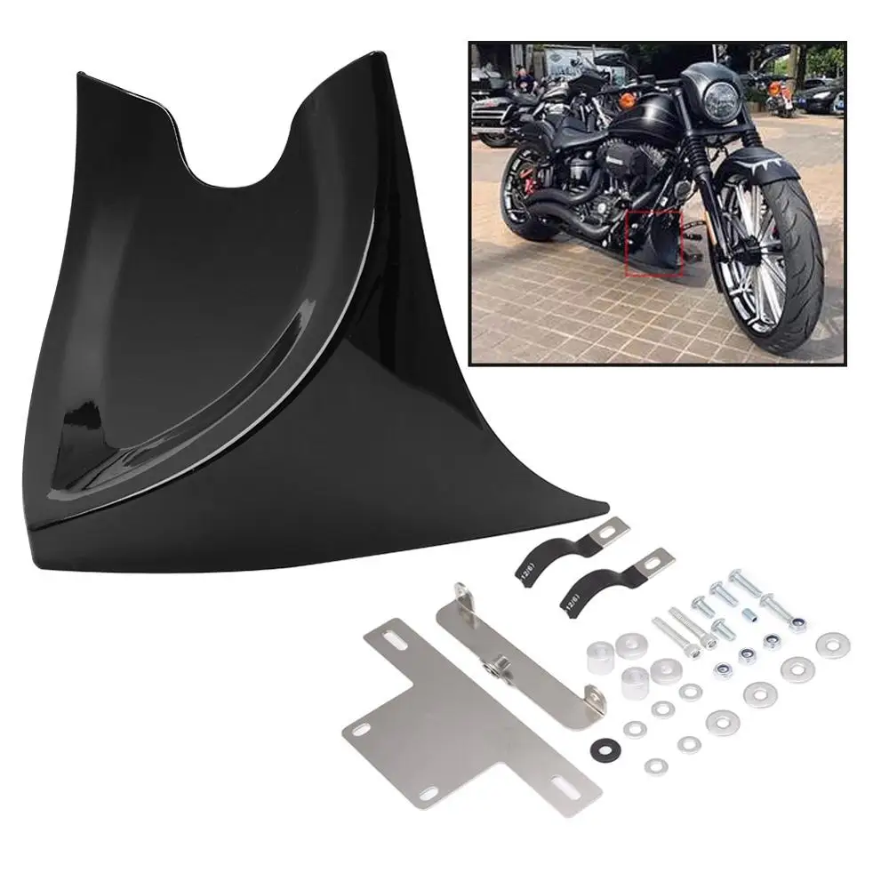 

Motorcycle Black Chin Lower Front Spoiler Air Dam Fairing Cover Fit For Harley Sportster Fatboy Fatboy Dyna Touring Glide