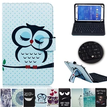 New Print 10 inch Universal Case Cover With USB keyboard For Android Tablet For Samsung Tab For Lenovo For Huawei For Asus