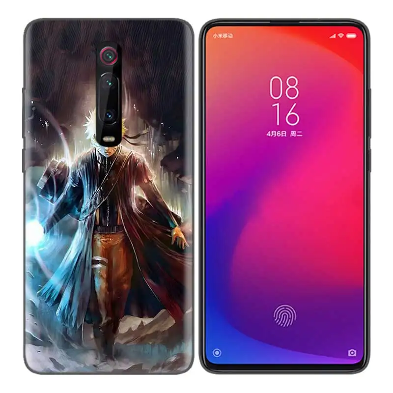 Черный мягкий силиконовый чехол для Xiaomi mi 9T CC9 Red mi 4 4X5 6 6A 7 7A Note Plus K20 Pro F1 Tampa осень Наруто Аниме Темный - Цвет: Темно-серый