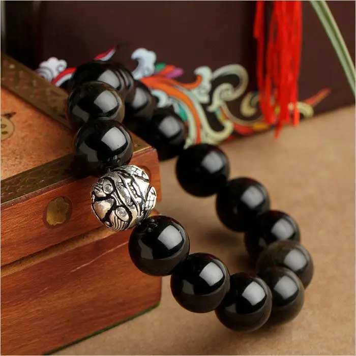 

Man Bracelet Feng Shui Wealth Pixiu Bracelet Jewelry Lucky Animal Bracelet 925 Silver Piyao Beaded Bracelet Jewelry