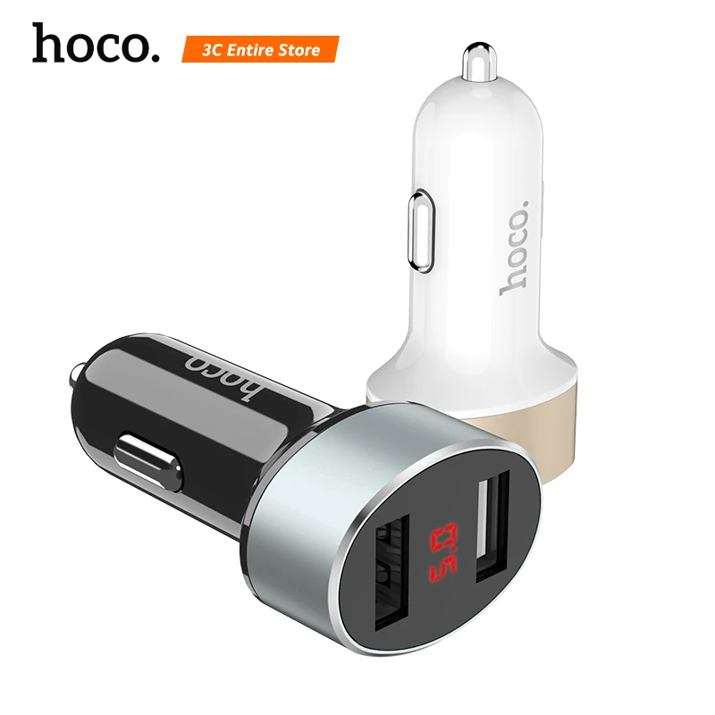 HOCO سيارة شاحن يو اس بي LED شاشة ديجيتال المزدوج USB للهاتف المحمول سيارة شاحن هواتف xiaomi سامسونج فون أقراص سريع سيارة-شاحن HOCO سيارة شاحن يو اس بي LED شاشة ديجيتال المزدوج USB للهاتف المحمول سيارة شاحن هواتف xiaomi سامسونج فون أقراص سريع سيارة-شاحن