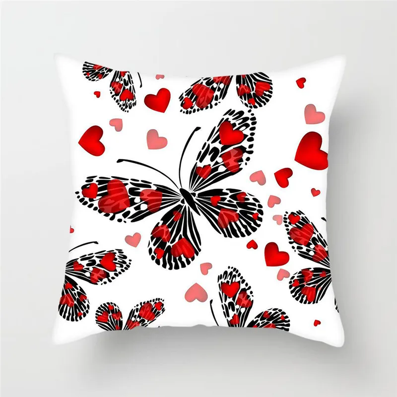 Fuwatacchi Multi Color Butterfly Cushion Cover Cute Soft Throw Pillow Cover Decorative Sofa Pillow Case Pillowcase - Цвет: PC04898