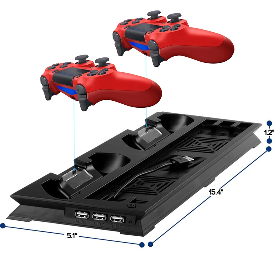  PS4 PRO Ultrathin Charging Heat Sink Cooling Fan Cooler Vertical Stand for Sony Playstation 4 Pro w