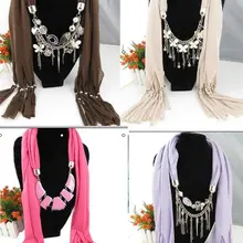 Горячая Распродажа женский модный стиль ожерелье леди кулон шарф в страну