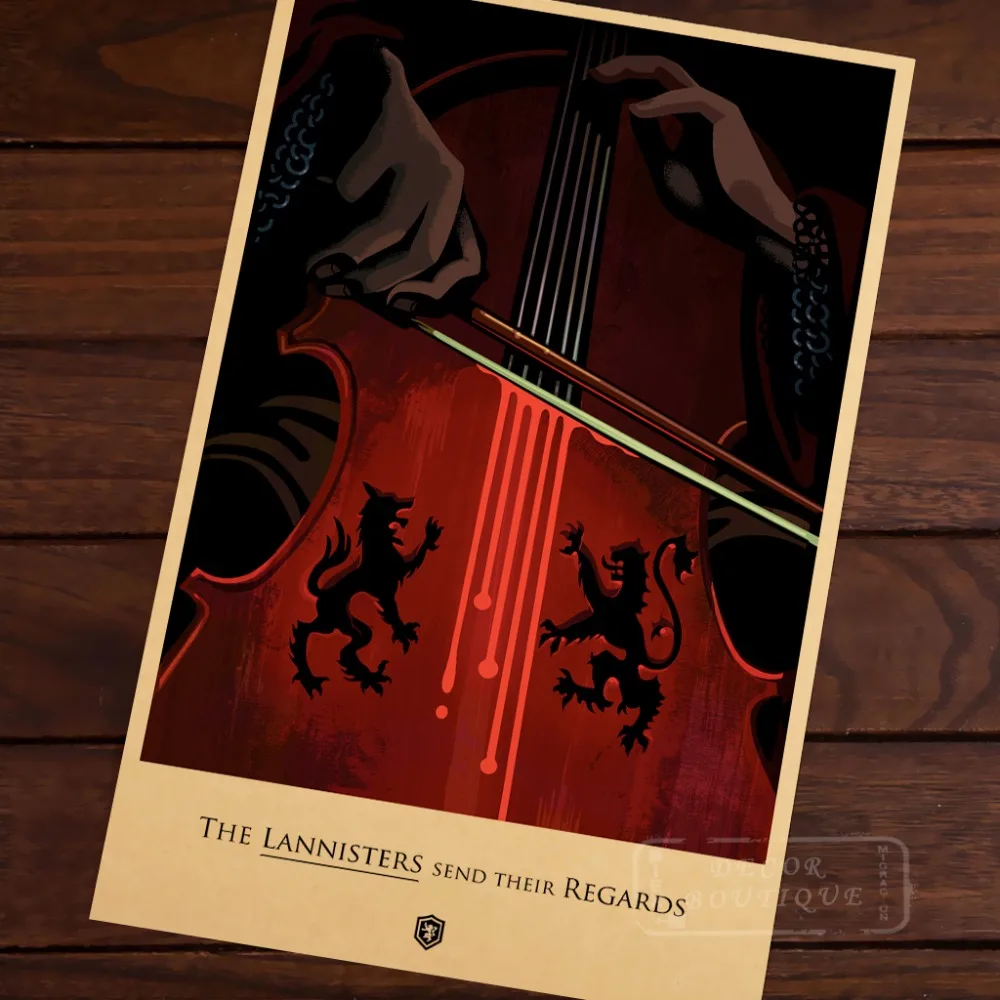 

Lannisters send their Regards Game of Thrones House Vintage Retro Poster Decorative Wall Canvas Stickers Posters Bar Home Decor