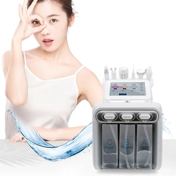 

6 in 1 Hydrogen Oxygen Beauty Machine Deep Cleaning Skin Rejuvenation Machine with Radio Frequency Skin Scrubber Dermabrasion