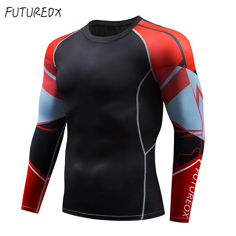 Men's Union Clothing Compression Men's T-Shirt + Tights Kit Long Sleeve Tops MMA Fitness Sportswear Thermal Underwear Shirt 