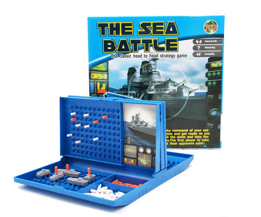 

Sea Battle Game Ships Strategy Board Game for 2 Players