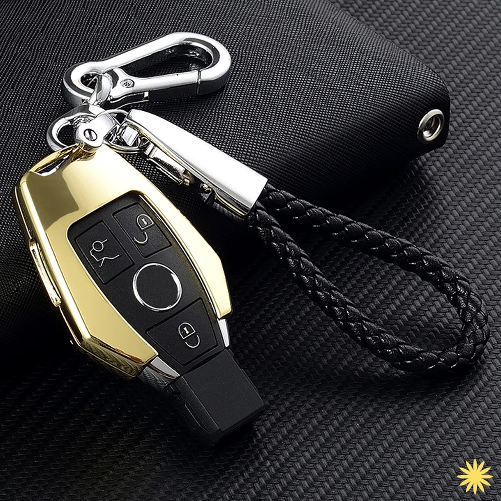 

2019 Zinc alloy Hard Protection Key Case Cover fob shell for Mercedes Benz AMG W203 W210 W211 W124 W202 W204 W205 W212 W176