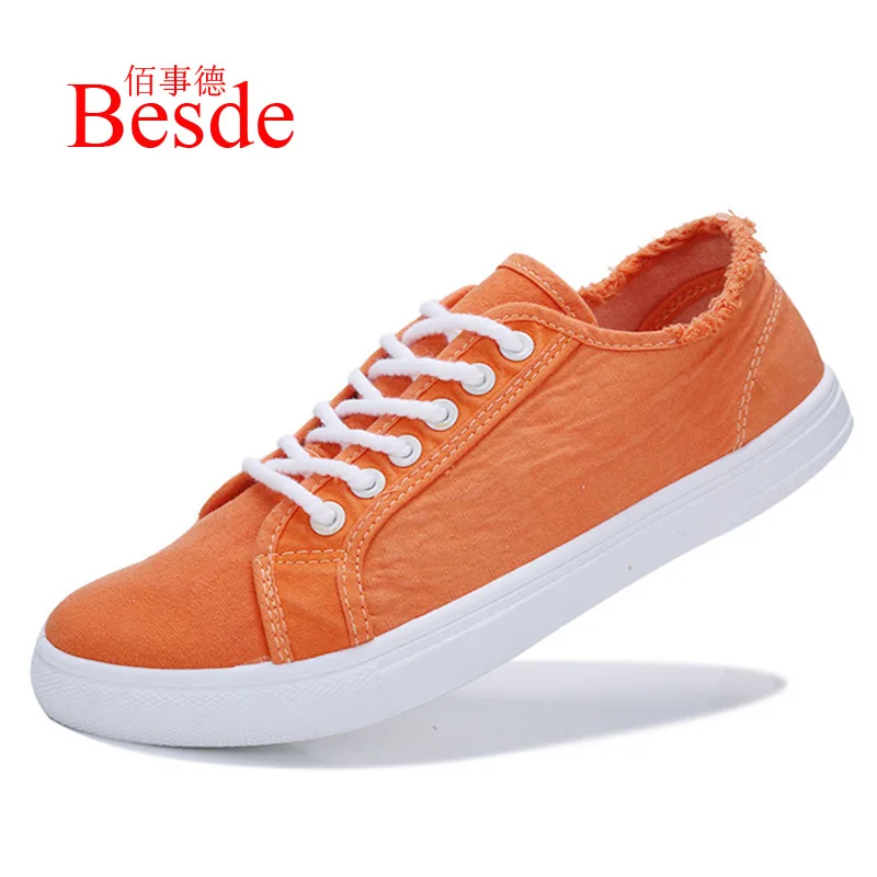 

Men's Canvas Shoes Vulcanize Men Sneakers 2019 Fashion Sneakers Man Casual Sport Shoes green/black/white/orange sneakers shoes