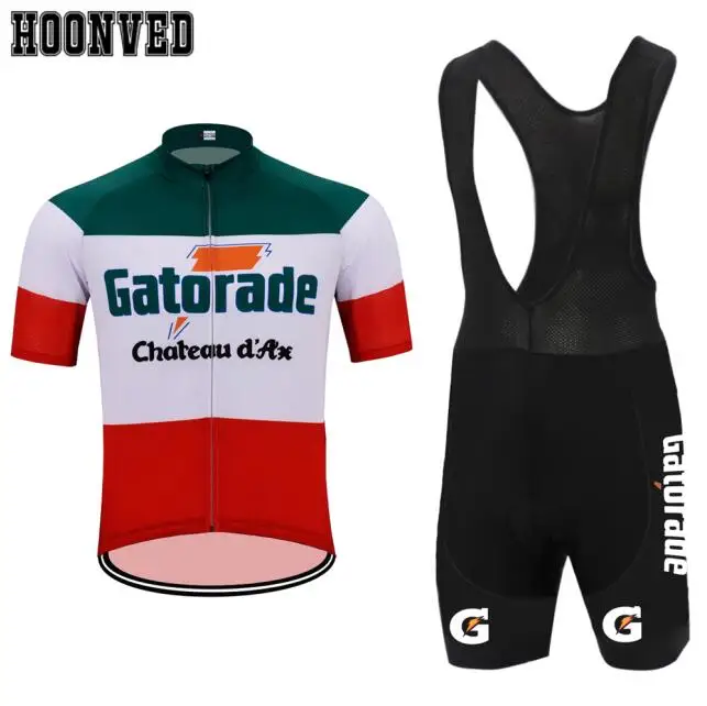 Новая команда человек № 51 Gatorade Ретро Велоспорт шорты Костюмы триатлона Mtb велотрусы 9D гелевой Ropa ciclismo - Цвет: Серый