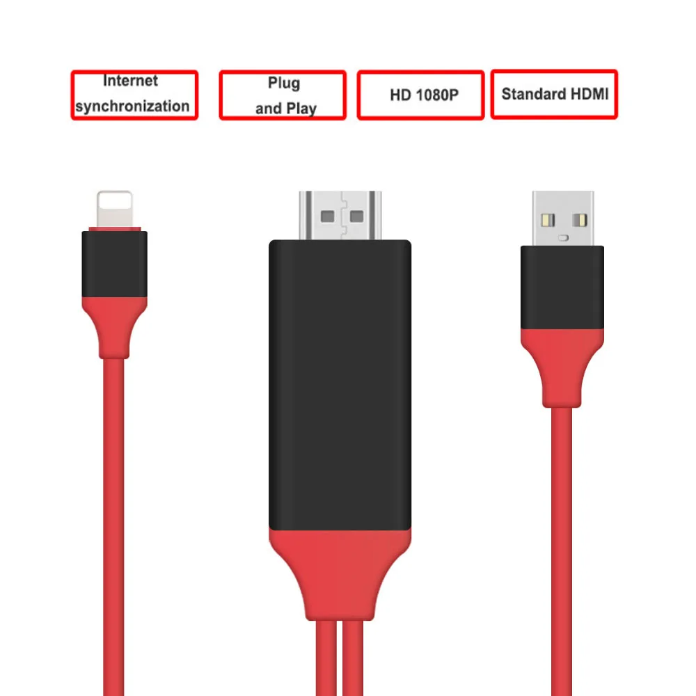 2 M 1080 P 8 Pinos Para Hdmi Conversor Lightning 2 M 1080 P 8 Pinos Para Hdmi Conversor