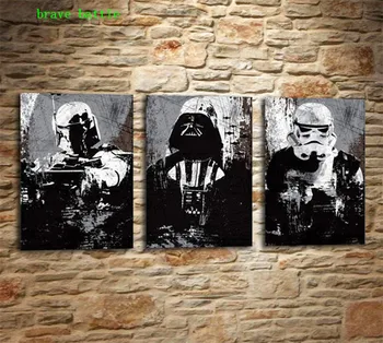 

Darth Vader Star Wars asalto Boba Fett 3 Pieces Canvas Painting Print Living Room Home Decor Modern Wall Art Oil Painting Poster