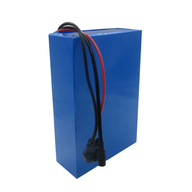Discount 2000W 48V Lithium battery pack 48V 26AH Electric bike battery use 29PF 18650 cell 50A BMS with 54.6V 2A Charger 9