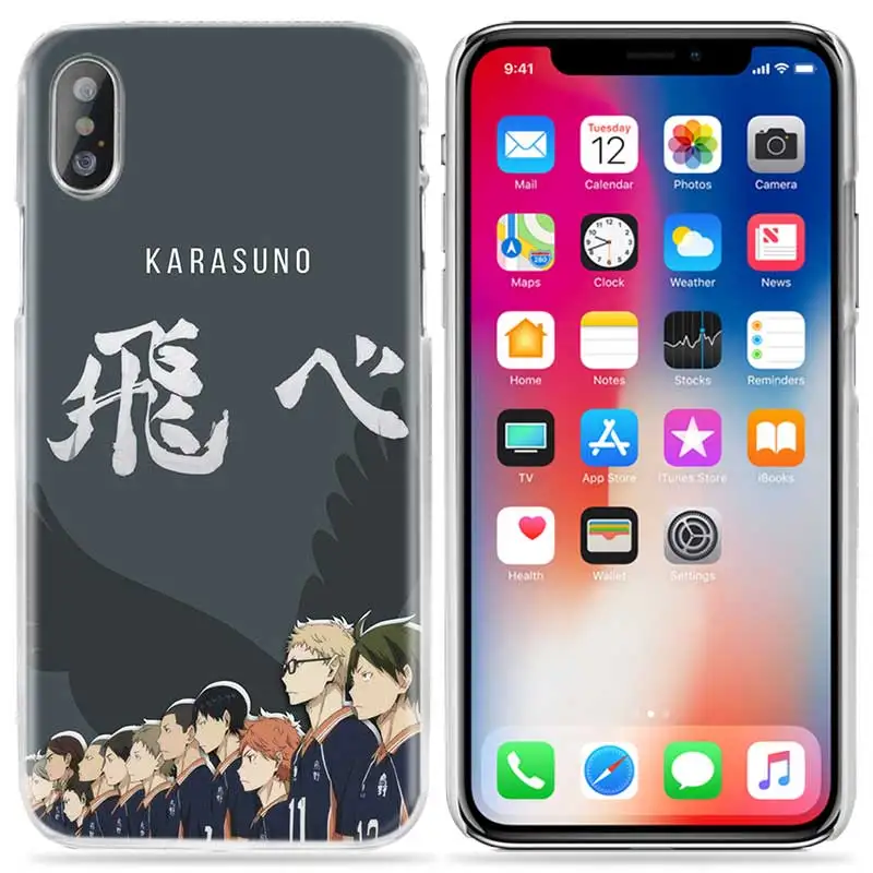 Haikyuu Хината чехол для iPhone XS Max XR X 10 7 S 8 6 6 S плюс 5S SE 5 4S 4 5C Прозрачный Жесткий ПК аниме чехол для телефона Coque - Цвет: 05