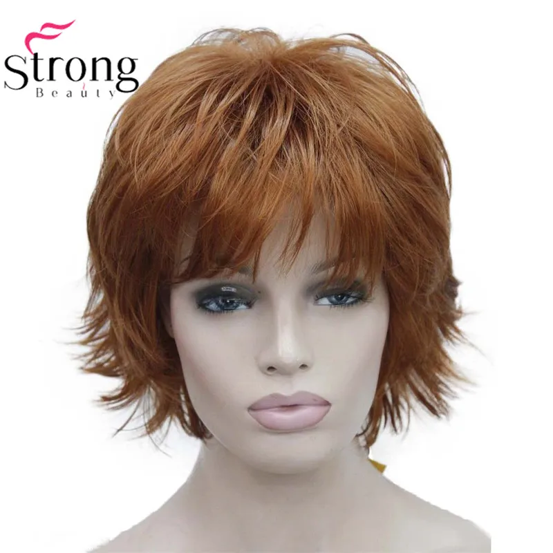 StrongBeauty блонд короткий флип-ап, мягкий и полный синтетический парик выбор цвета