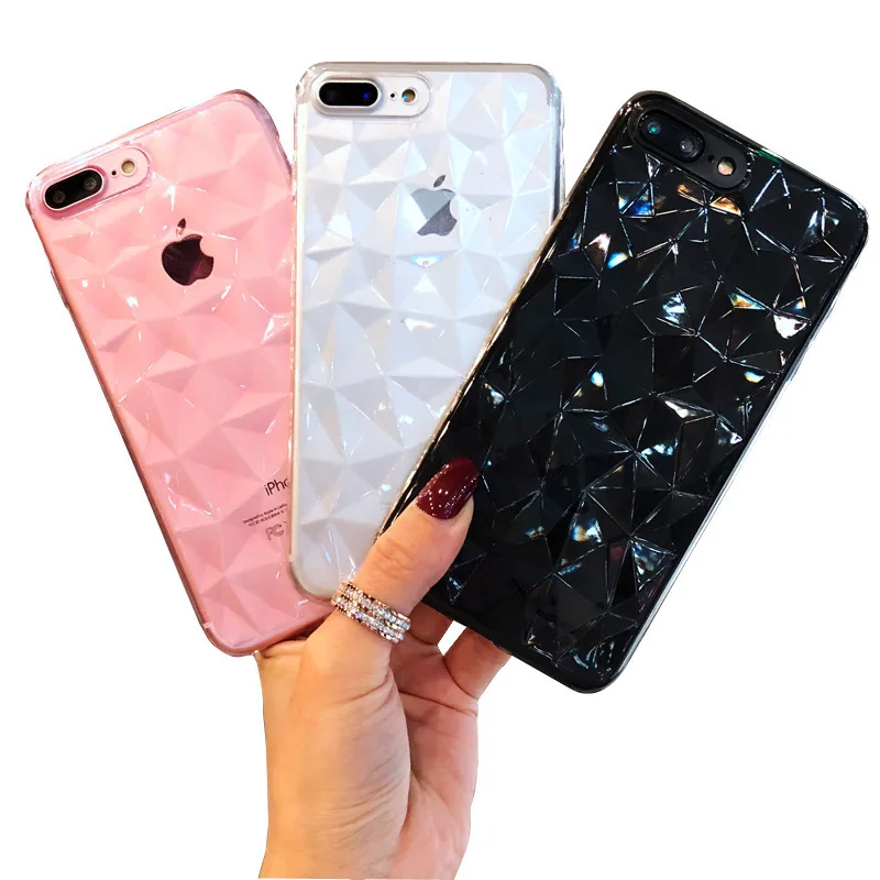 

Transparent ultra-thin AppleX mobile phone shell tide brand iPhone8plus diamond soft set 7plus couple men and women models 6s